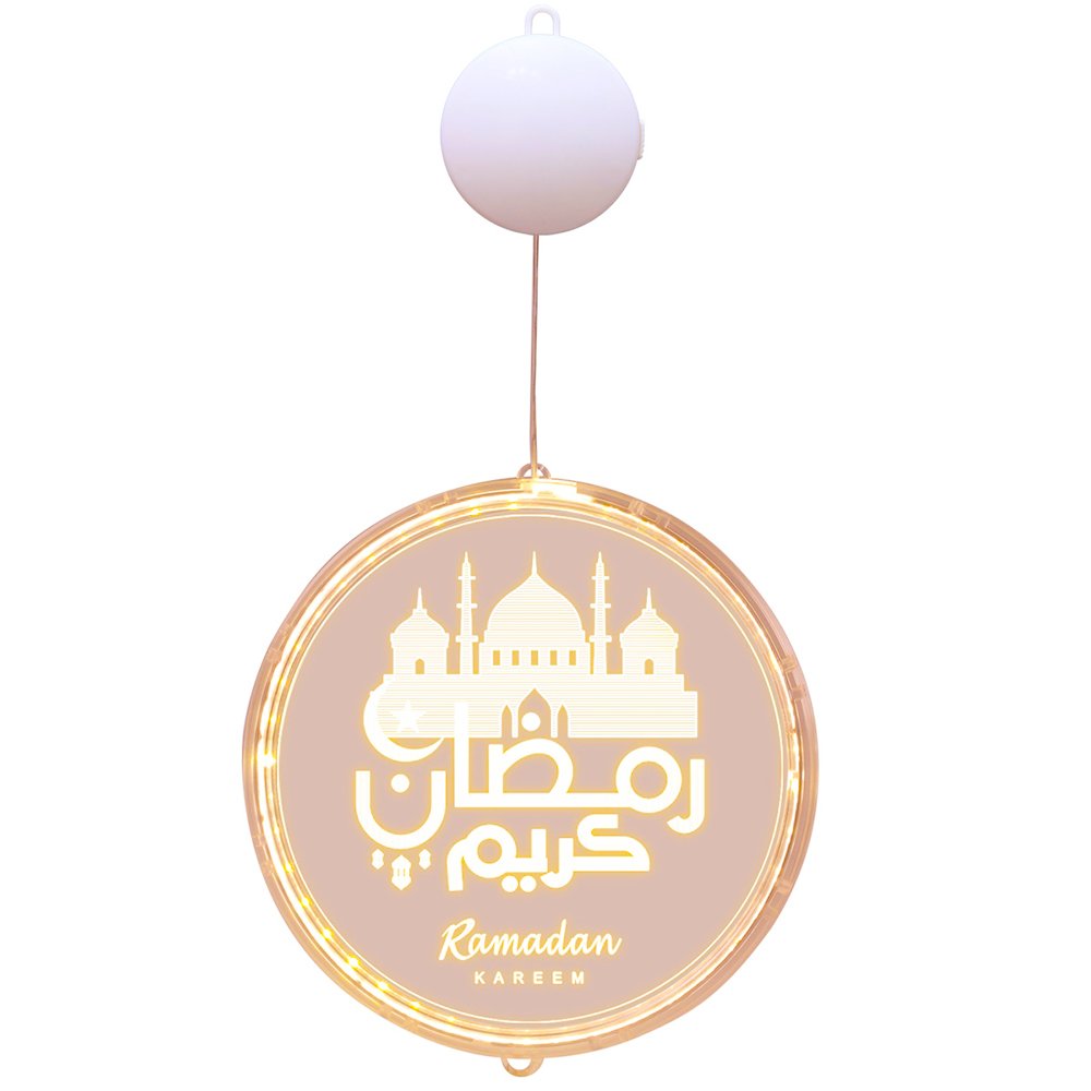 Ramadan Kareem LED Hanging Light Mosque Design Window Festival Decoration Gift