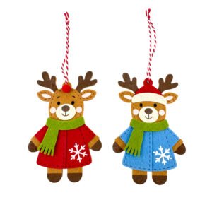 Felt Reindeer Christmas Hanging Ornaments Non-Woven Holiday Decorations