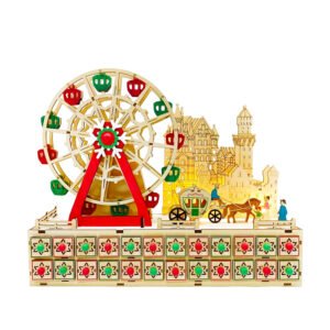 Christmas Ferris Wheel Castle LED Light with Advent Calendar Holiday Decoration