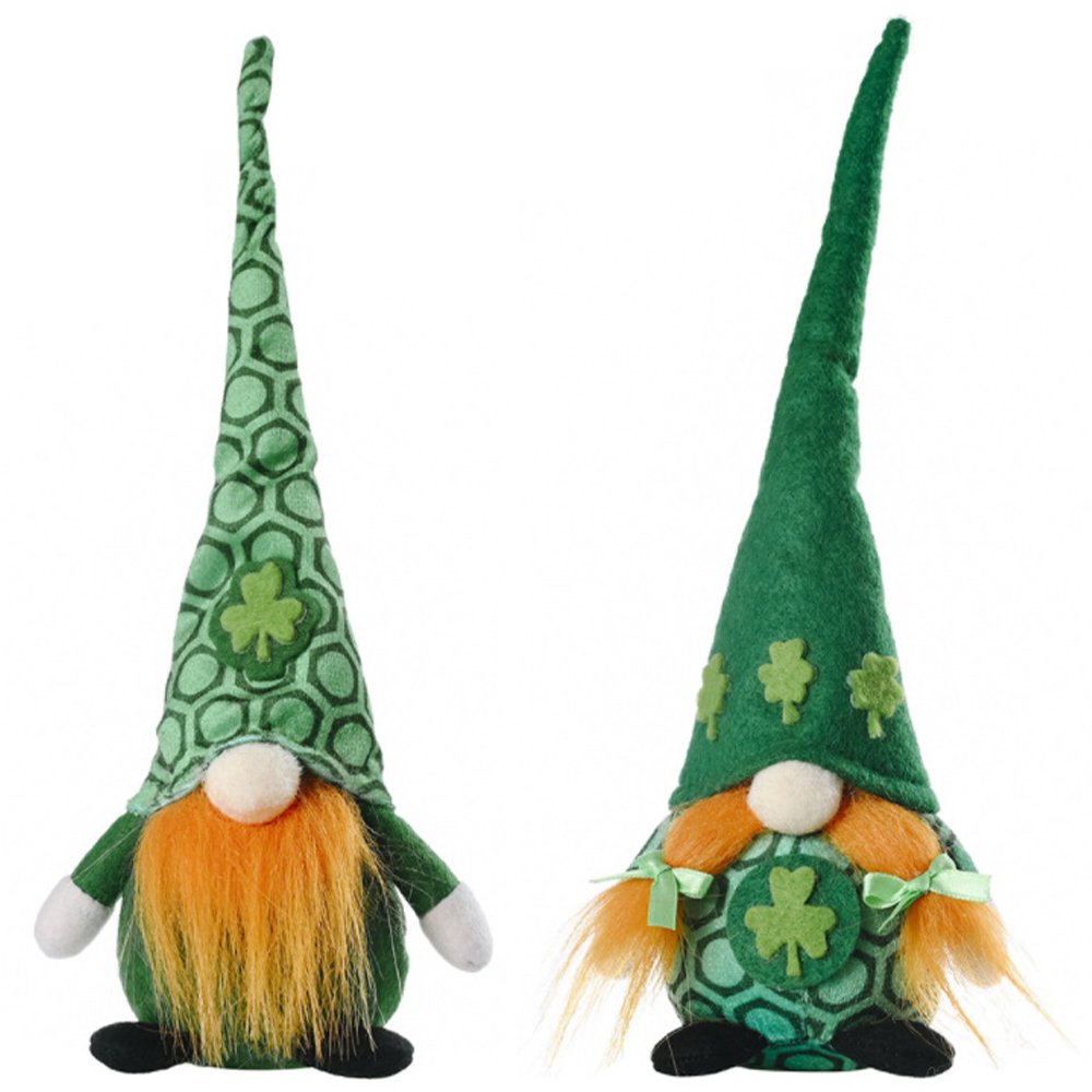 St. Patrick’s Day Green Gnome Plush Lucky Leprechaun with Shamrock Hats