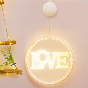 LOVE LED Hanging Light Romantic Wall Decoration Celebration Party