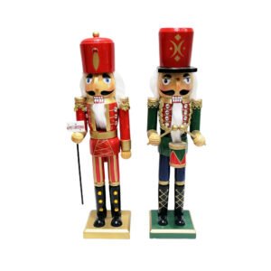 Christmas Wooden Nutcracker Soldiers Decor Set for Home Holiday Decoration Gift