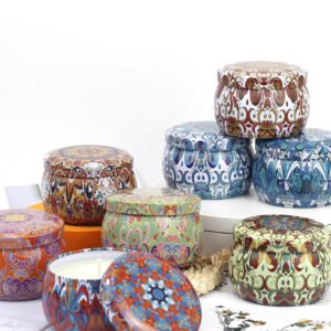 Scented Candle Gift Set Aromatherapy Soy Wax Candles Decorative Tin Jars
