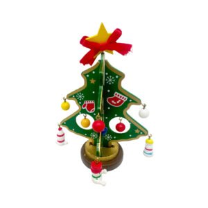 DIY Wooden Christmas Tree Decoration Kit Mini Ornaments Small Tabletop Craft